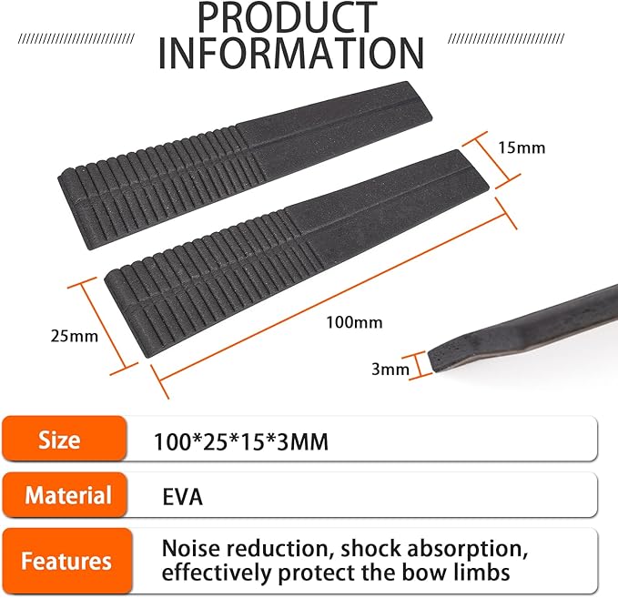 Archery Limb Silencers Recurve Bow Stabilizer Limb Dampener,1 Pair-StrideForce Fitness