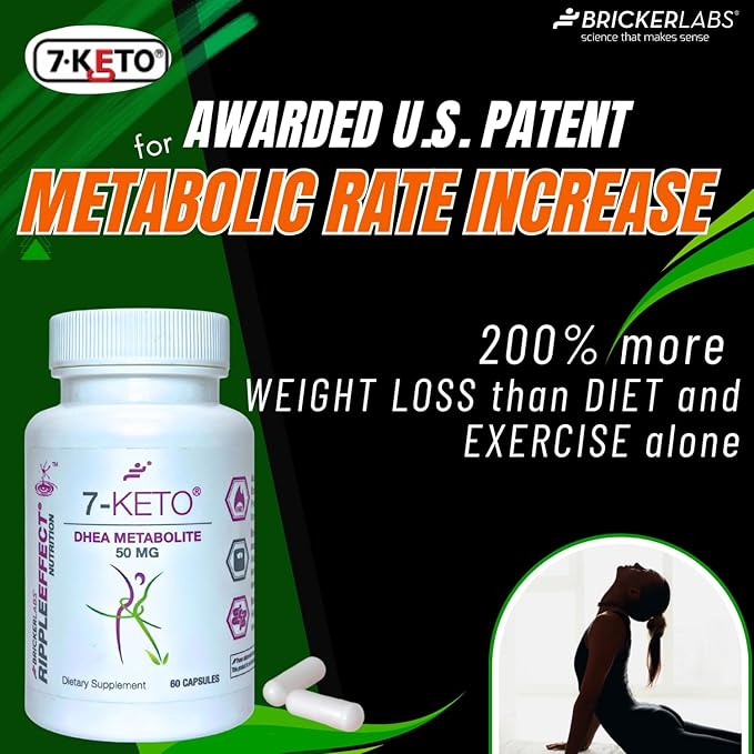 7-Keto DHEA Metabolite 50 mg Dietary Supplement for Weight Management, Safe and Effective Weight Management Support, 60 Capsules-StrideForce Fitness
