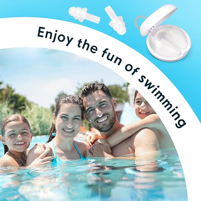 Painless Nose Plugs for Swimming,Nose Plugs for Swimming for Kids (Age 6+) and Adults, Ensure Comfort and Safety in The Water-StrideForce Fitness