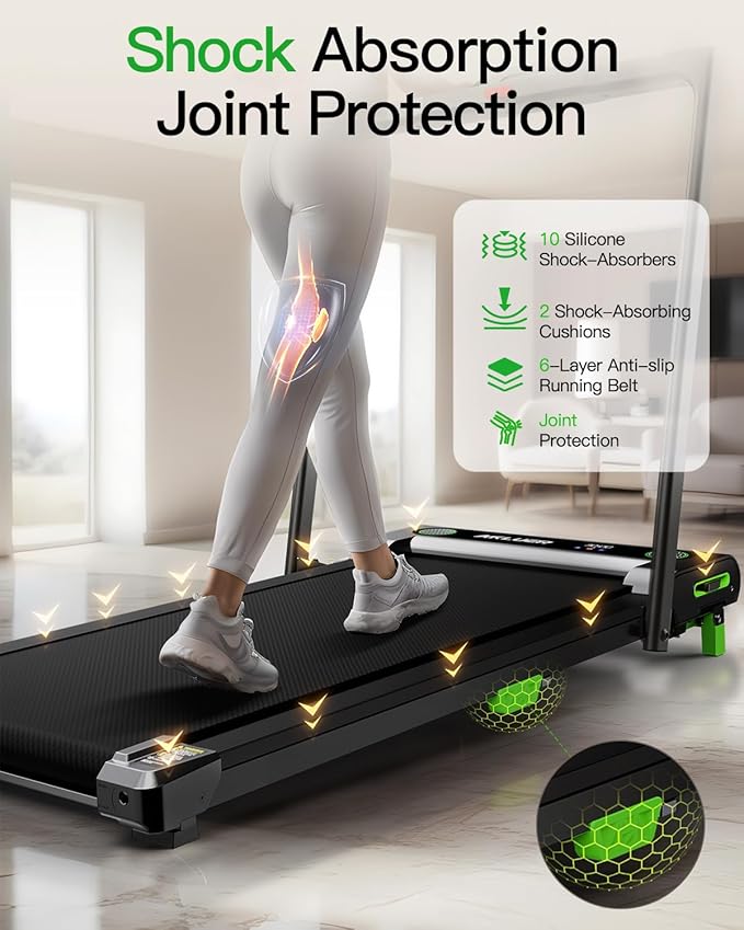 Walking Pad Treadmill, 330lbs Capacity, Compact Walking Pad, 2.5HP Desk Treadmills, 45dB Silent Operation, Foldable Treadmill with Remote Control, for Home Office-StrideForce Fitness