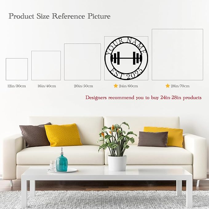 Personalized Metal Gym Sign, Custom Fitness Metal Wall Decor, Yoga Room Sign, fitness room decor, home gym decor, gifts for sports lovers, black metal-StrideForce Fitness