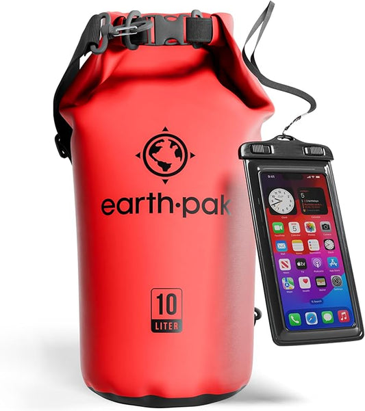 Earth Pak Waterproof Dry Bag - Roll Top Waterproof Backpack Sack Keeps Gear Dry for Kayak with Waterproof Phone Case-StrideForce Fitness