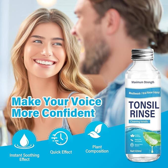 Tonsil Stone Remover Mouthwash - Alcohol-Free Oral Rinse to Soothe Tonsils and Combat Bad Breath, 4 Fl Oz