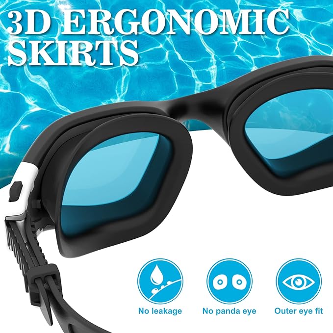WIN.MAX Polarized Swimming Goggles Swim Pool Goggles Anti Fog Anti UV No Leakage Clear Vision for Men Women Adults Teenagers-StrideForce Fitness