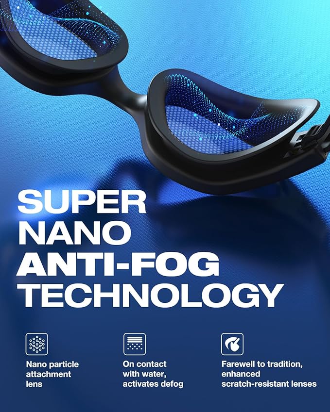 ZIONOR G1 Nava Super Anti-Fog Unisex Swim Goggles Mirror/Bright Smoke Lens-StrideForce Fitness