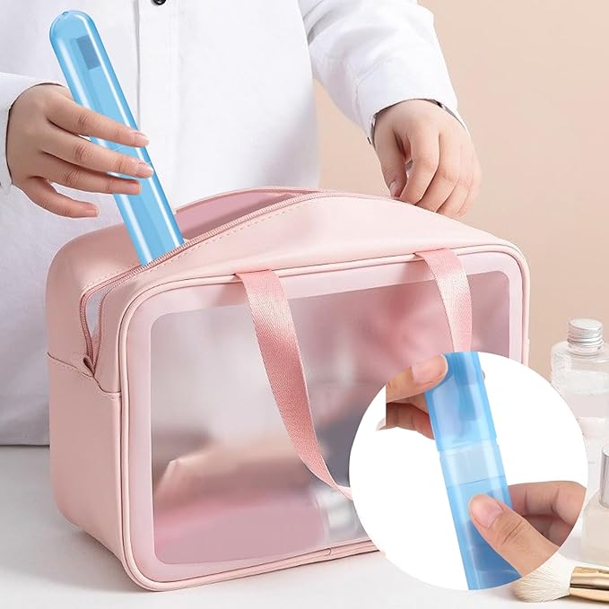 6 Pack Travel Toothbrush Case Breathable Portable Toothbrush Holder Plastic Toothbrush Cover Container for Traveling, Bathroom, School, Home, Business, Camping