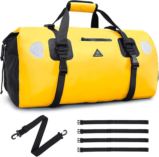 Haimont Waterproof Duffel Bag Roll-top Dry Duffel Bag with Quick-fixed Straps for Motorcycling, Rafting, Boating, SUP, Kayaking, Travel, 50L/70L-StrideForce Fitness