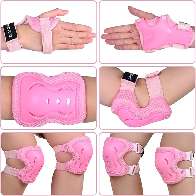 BOSONER Kids/Youth Knee Pad Elbow Pads Guards Protective Gear Set for Roller Skates Cycling BMX Bike Skateboard Inline Skatings Scooter Riding Sports-StrideForce Fitness