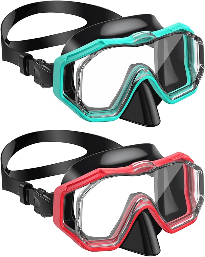 W WSTOO Kids Swim Goggles with Nose Cover,Snorkel Diving Swimming Mask for Youth 5-15,HD 3-Window Wide Vision Anti-Shattered Lens Anti-Fog&Leak-StrideForce Fitness