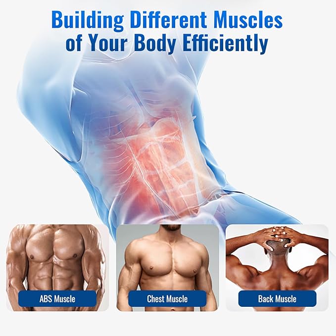 Abs Stimulator, EMS Muscle Stimulator for Gym Home Office, Abdominal Toning Belt Electric Ab Stimulator for Men Women-StrideForce Fitness