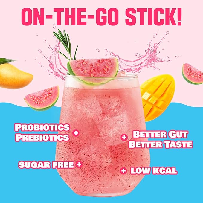 TEAZEN Mango Guava Kombucha Tea, Hydration Drink Mix, Sugar Free, Live Probiotics & Prebiotics, 10 Sticks, 1.76oz-StrideForce Fitness