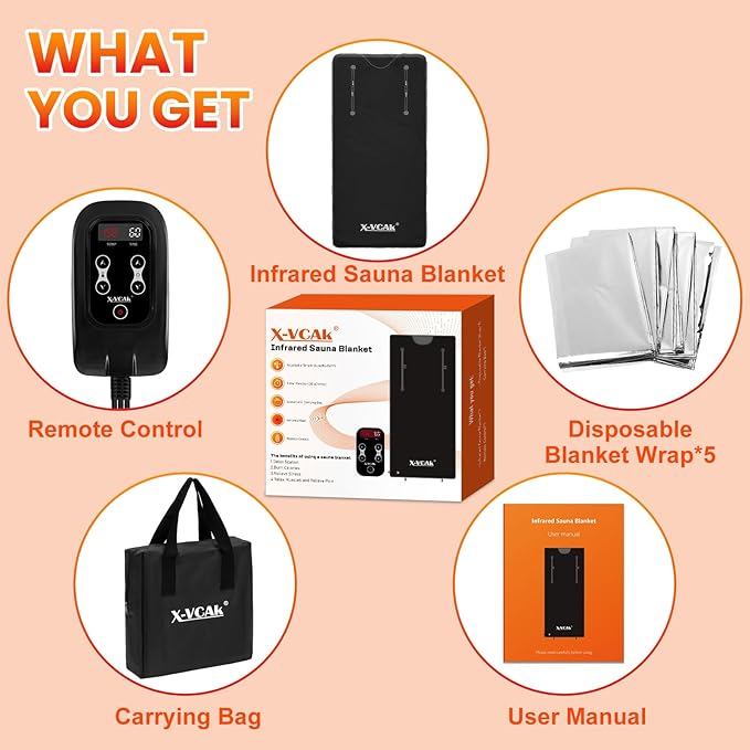 Sauna Blanket, Sauna, Portable Sauna for Home, 86-158℉, 20-60 Minutes Timer, 6 ft x 2.62 ft-StrideForce Fitness