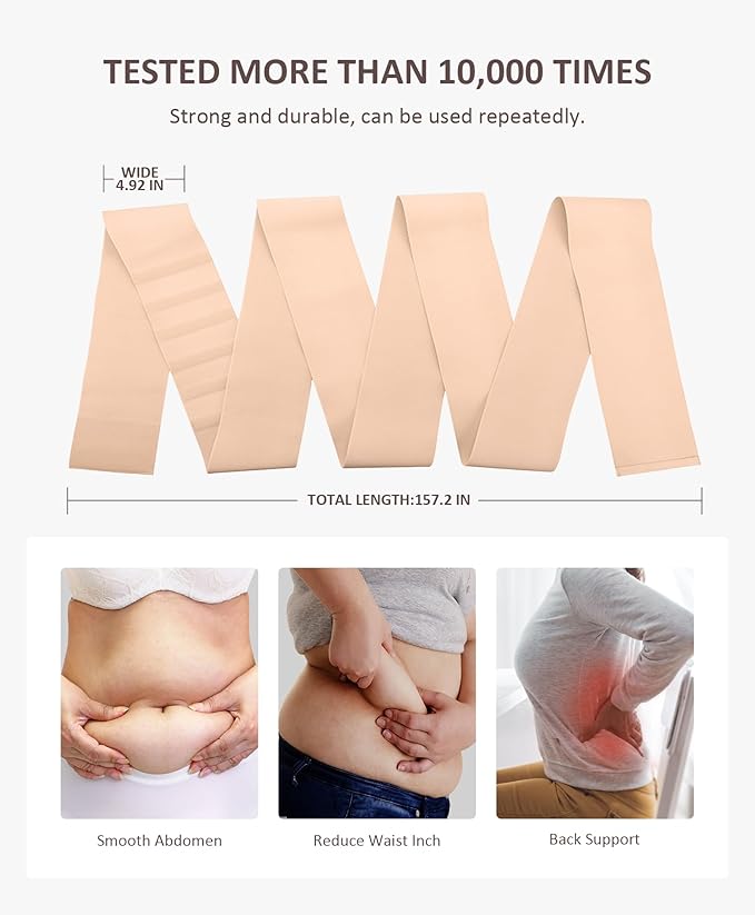 FeelinGirl Waist Trainer for Women Trimmer Belt Waist Cincher Tummy Wrap Plus Size Snatch Me Up Bandage Body Shaper-StrideForce Fitness