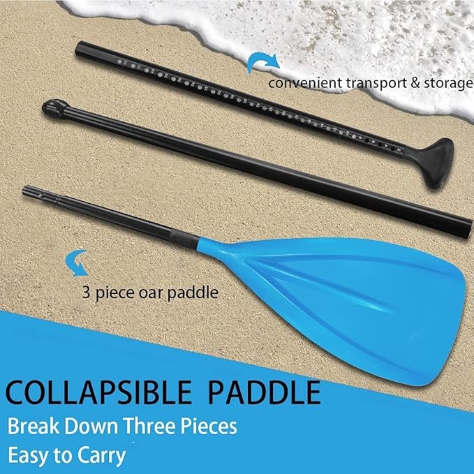 LBW 3 Piece SUP Paddle Board Paddle Floating Portable Paddleboard Accessories Adjustable Double Holes Lock Sturdy & Ergonomic for Surfing Beginner-StrideForce Fitness