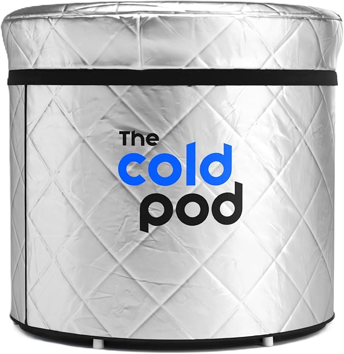 The Cold Pod Insulated Cold Plunge Tub Bundle - 85Gal Ice Bath Round Tubs with Energy Saving Multi-Layer Cover - Chiller Compatible&Silver Reflective-StrideForce Fitness