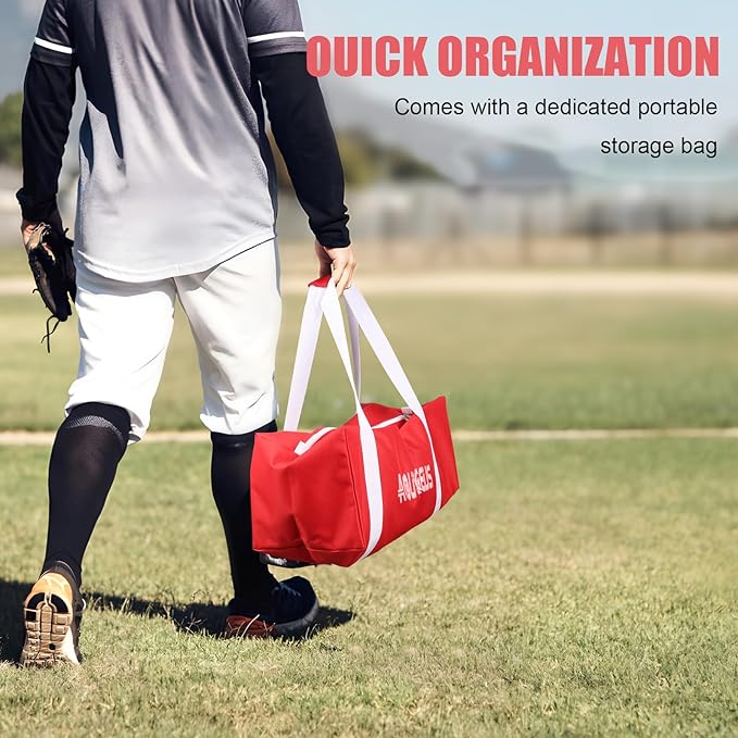 6'X6' Baseball Softball Practice Net,Pitching Net,Batting Net,with Bonus Strike Zone,Target and Bow Frame,for Hitting,Pitching,Catching-StrideForce Fitness