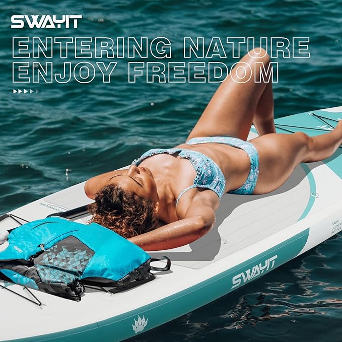 Inflatable Stand Up Paddle Board – Durable SUP for Adults & Youth,33" Wide Blow Up Paddle Board with Paddle, Pump, Backpack,Leash – All Around Stable for All Skill Levels, Carries up to 450 lbs-StrideForce Fitness