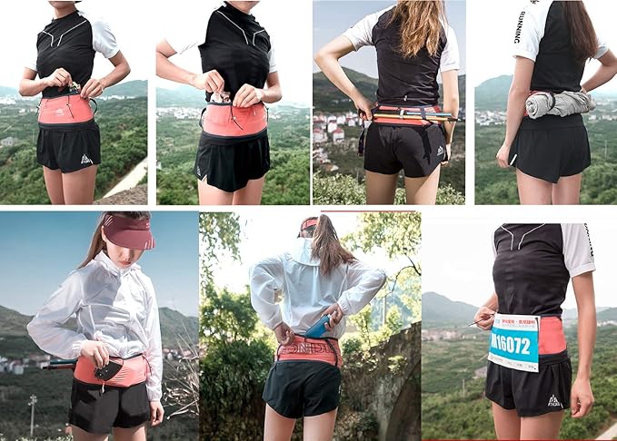 AONIJIE Lovtour Running Belt Waist Pack, Flip Waist Belt,with 250ml Soft Water Bottle Free and Lightweight for Marathon Climbing Jogging Cycling Workout Fitness Mobile Phone Holder-StrideForce Fitness