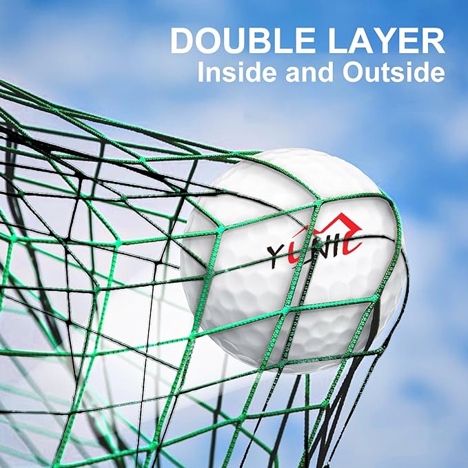 YUNIC Golf Driving Cage with Metal Frame - Choose Standard Hitting Target or Simulator Impact Screen-StrideForce Fitness