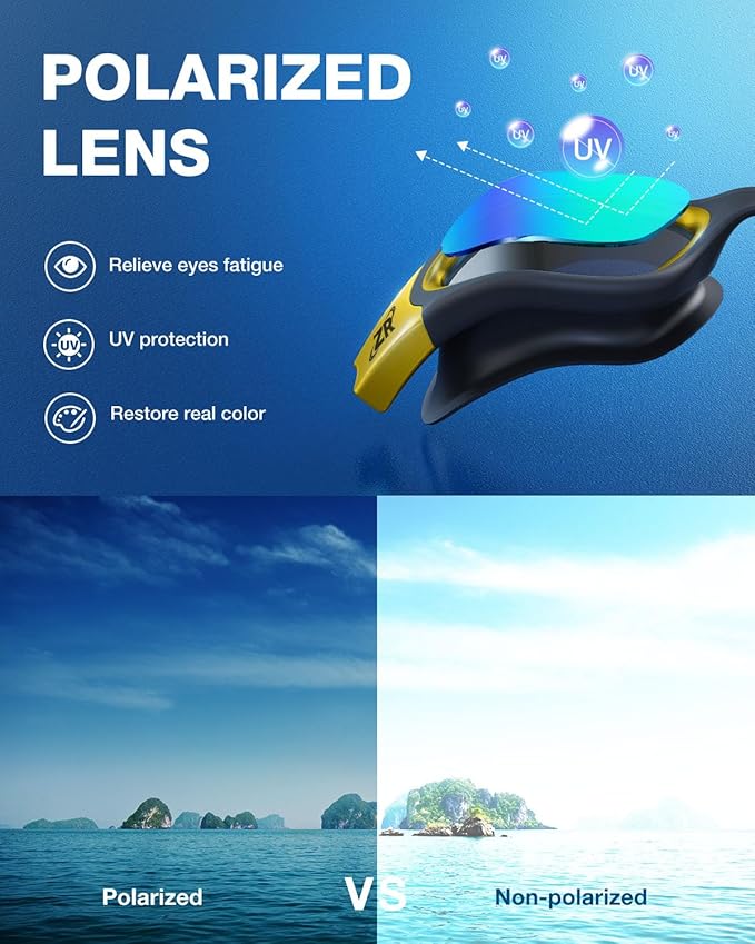 ZIONOR Swim Goggles, G1 MAX Polarized Anti-Fog Swimming Goggles for Men Women-StrideForce Fitness