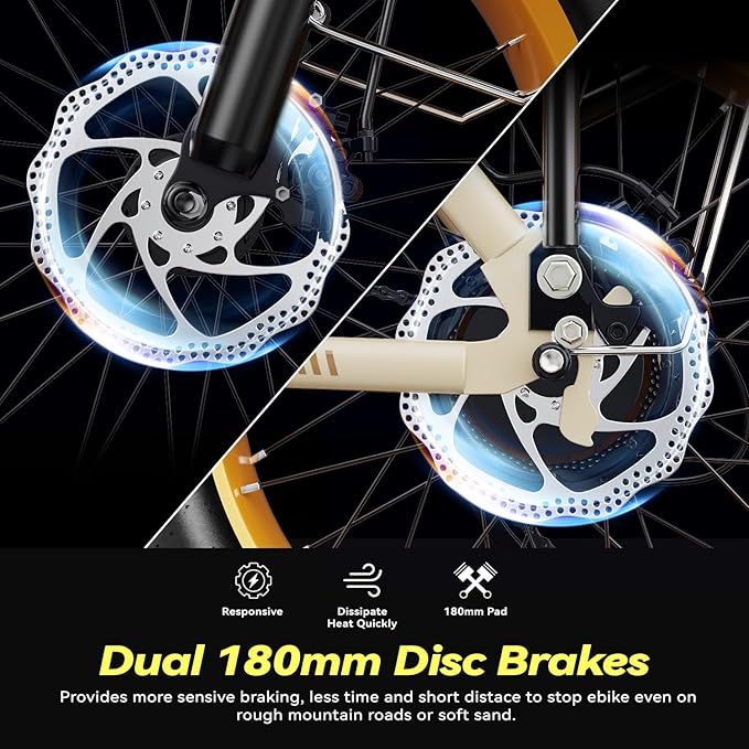 Foldable Electric Bike for Adults, 30+MPH, 48V 20Ah Removable Battery up to 80Miles, 20" Fat Tire Peak 1000W Motor Dirt Ebike Adult Electric Bicycle for City Commute Beach Mountain Adventurous E Bike-StrideForce Fitness