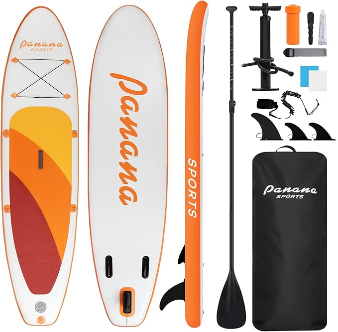 Panana Inflatable Stand Up Paddle Board, 10'x31 x6 SUP with Premium Paddle Board Accessories Kit, Anti-Slip EVA Deck for Adults Youth of All Skill Levels-StrideForce Fitness