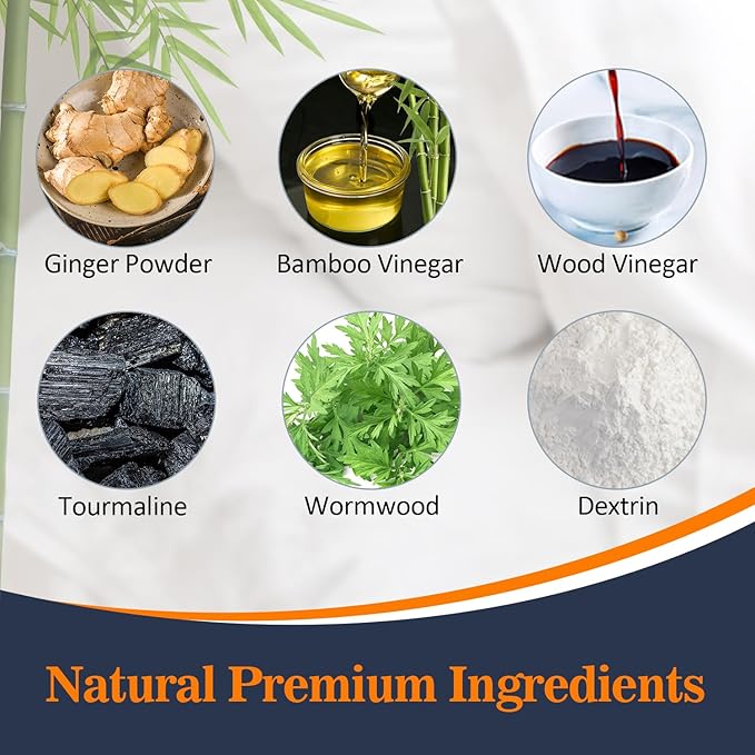 2 in 1 Foot Pads, 30 Pads Tear and Use Pure Ginger Bamboo Wormwood Foot Pads, Bigger Adhesive ''Stay in Place'' Goodnight Pads-StrideForce Fitness