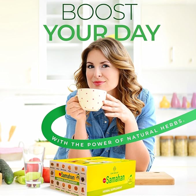 SAMAHAN Ayurvedic Herbal Tea Packets - Sri Lankan Ceylon Blend with 14 Natural Herbs Including Ginger, Black Pepper & More, Herbal Tea Bags for Wellness, Relaxation & Daily Comfort - 100 Count-StrideForce Fitness