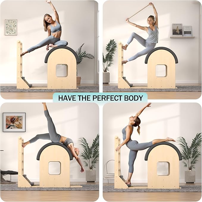 Pilates Barrel, Pilates Spine Corrector is Designed for People who Work in Offices, Pilates Arc Corrects Posture, Relaxes,Stretches to Make The Spine Soft and Supple- Sturdy Solid-3h09n1-StrideForce Fitness