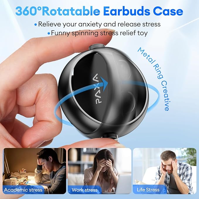 2 in 1 Clip on Open Ear Headphones Wireless Earbuds, 0 Delay Bluetooth 6.0, Ultra-Long 140H Play, Auto L-R Recognition Touch Control, Hybrid Noise Reduction for Work Fitness Daily Use, Ctbuds Black-StrideForce Fitness