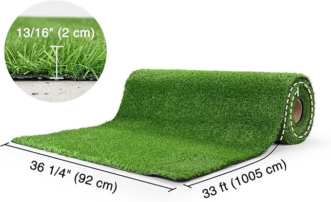 Yescom Sports Sled Strips Turf Gym Turf Flooring for Weight Sled Push Gym Equipment Outdoor Indoor Use 33'x3'(99 Sq.Ft) 0.8" H-StrideForce Fitness