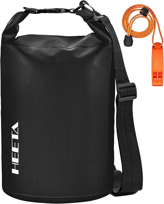 HEETA Waterproof Dry Bag for Women Men(Upgraded Version) 5L/10L/20L/30L/40L Roll Top Lightweight Dry Storage Bag Backpack with Emergency Whistle for Travel, Swimming, Boating, Kayaking, Camping, Beach-StrideForce Fitness