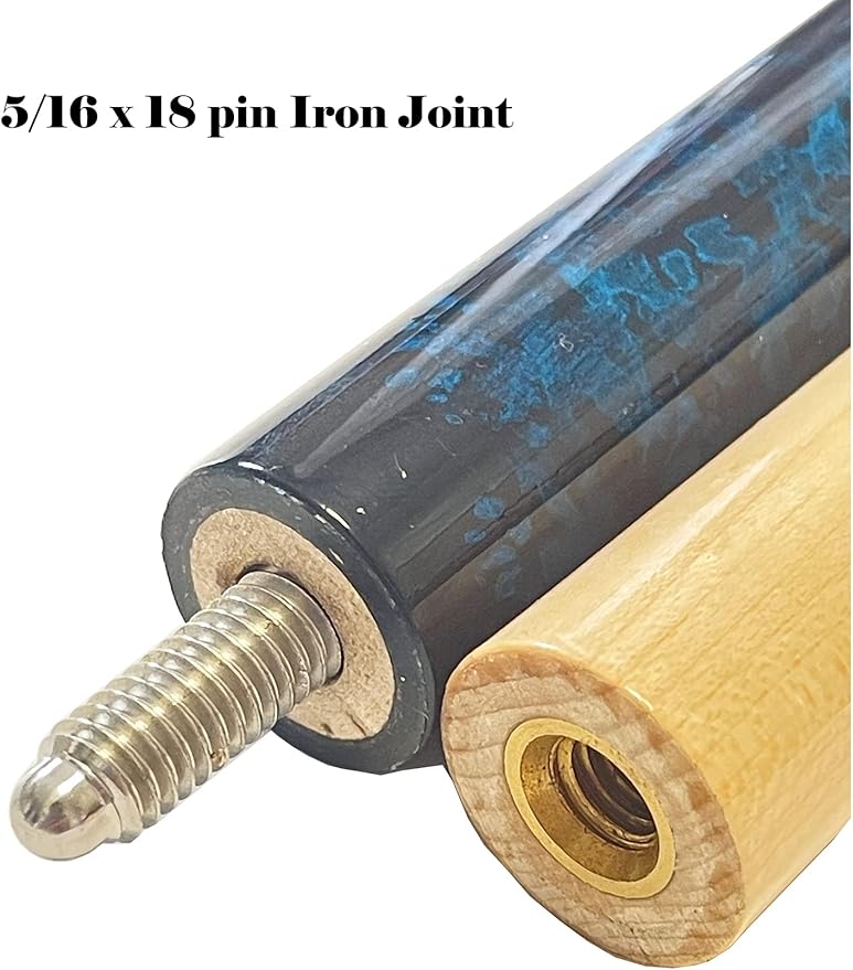 58" Pool Cue Stick,13mm 2-Piece Maple Hardwood Ergonomic Design Billiard Cues Kit,19/20/21oz-StrideForce Fitness