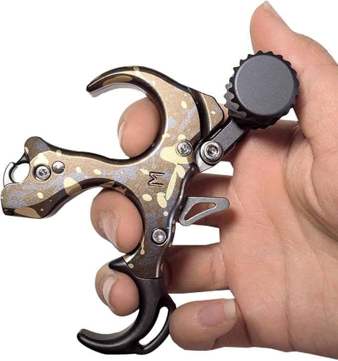 Compound Bow Aid Releaser with Wrist Straps and Adjustment Tool,Archery Release Aids with 3 Thumb Release Adjustable,Aluminum Alloy Aids.for Left and Right Handers.-StrideForce Fitness