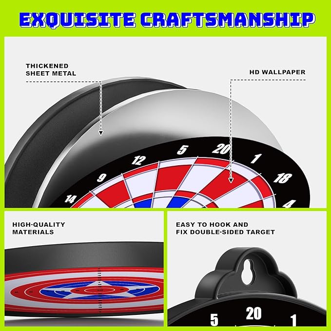 Magnetic Dart Board for Kids Indoor Outdoor Kids Games and Party Games, Christmas Birthday Gifts Toys for Boys Age 3-12-StrideForce Fitness