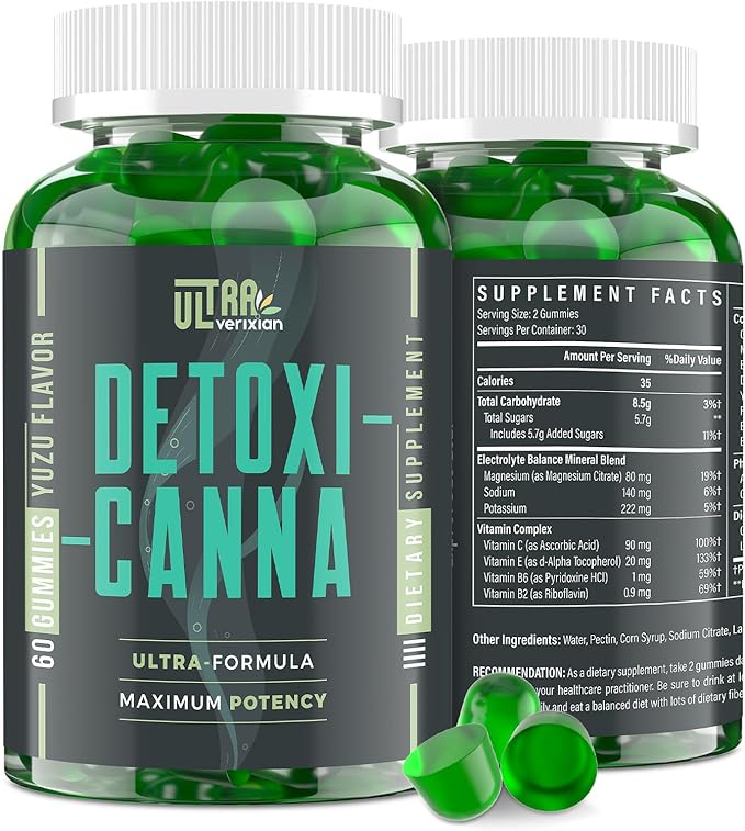 Detox Cleanse Gummies - Liver, Gut, Kidney Cleanse Detox & Repair, Rapid & Effective Full Body Cleanse Best for Women and Men with Milk Thistle - Natural Plant-Based Detox Supplement, 60 Gummies-StrideForce Fitness