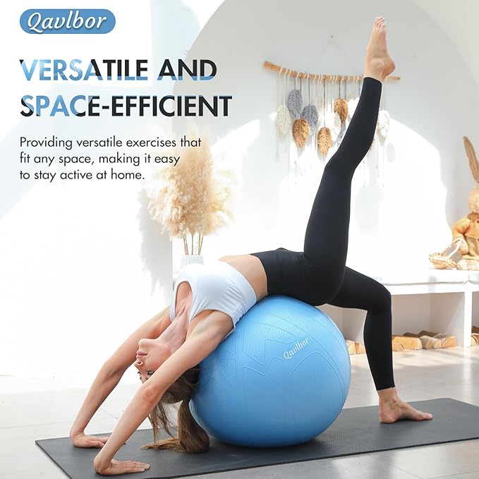 Yoga Ball Pregnancy Ball, 1.7mm Extra Thick Birthing Ball for Pregnancy, 600LB Anti-Burst Exercise Ball for Fitness, Balance, Physical Therapy, Non-Slip Stabil-ity Ball with Bump-StrideForce Fitness