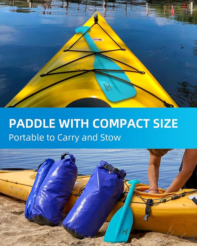 OCEANBROAD Telescoping Emergency Paddle 21''-42''（Assembling Required）/26''-54'' Aluminium Shaft for Kayaking Boating Canoeing River Tubing-StrideForce Fitness