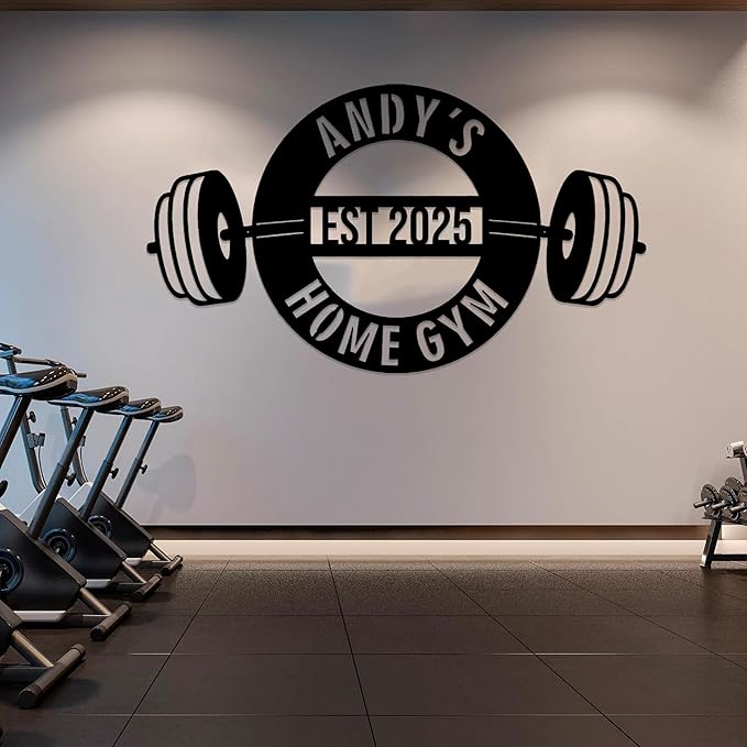 Luxury Personalized Gym Metal Sign, Custom Home Gym Sign, Home Gym Decorations, Gifts for Fitness Lovers, Workout Room Decor, Gym Signs for Home Gym, Christmas Gifts 1-StrideForce Fitness