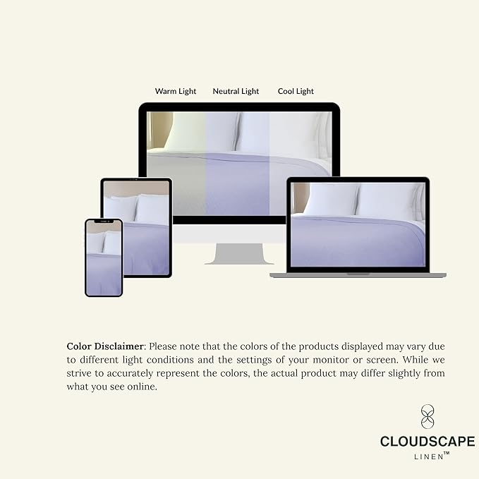 Cloud Scape Linen 100% Cotton Queen Size Blanket, Herringbone Pattern, Lightweight Summer Blanket,Best Gifts for Women, fits Full Size Bed, 92 x 92, Lavender Blue-StrideForce Fitness