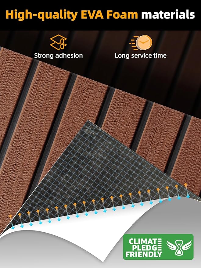 FOCEAN Boat Flooring EVA Foam Boat Decking Faux Teak Marine Flooring Boat Mat Boat Carpet Sheet for Motorboat RV Yacht Kayak Surfboard, 94.5"x 47.2"/35.4"/23.6"/15.7"-StrideForce Fitness