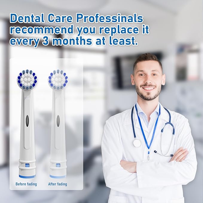 Replacement Toothbrush Heads Compatible with Oral B Braun,12 Pack Professional Electric Toothbrush Heads Brush Heads Refill for Oral-B 7000/Pro 1000/9600/ 500/3000/8000