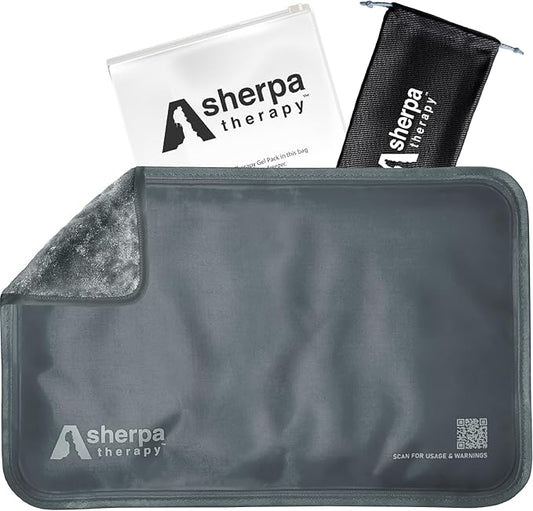 Medium Flexible Gel Ice Packs Reusable - Hot and Cold Soft Ice Packs for Injuries Reusable for Ankle, Arm, Foot, Leg, Back Pain Relief - 8" x 12" - Grey-StrideForce Fitness