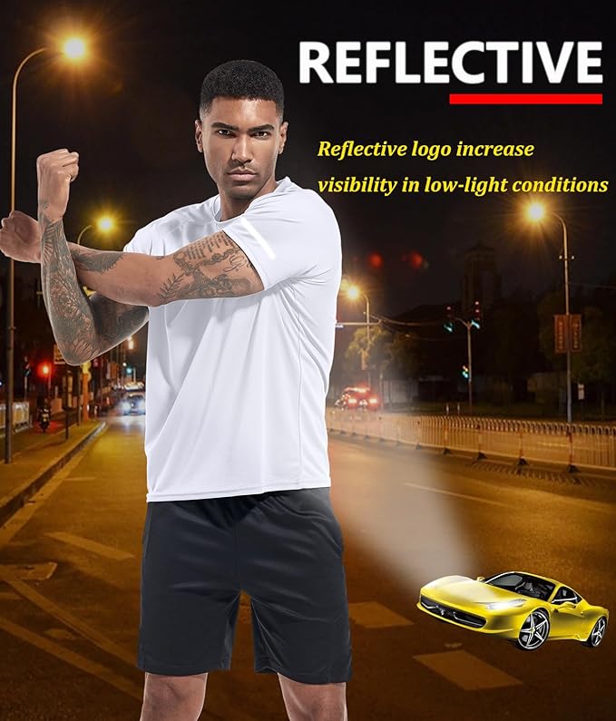 Boyzn 1, 3, 5 or 7 Pack Men's Workout Running Shirts, Dry Fit Moisture Wicking T-Shirt, Gym Athletic Short Sleeve Tee Shirts-StrideForce Fitness