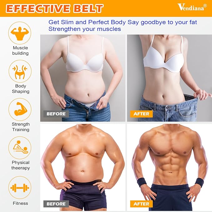 ABS Stimulator Muscle Toner Flex Fitness Belt for Arm Foot and Waist FDA Cleared AB Machine Abdominal Toning Ems (Green, One Size)-StrideForce Fitness