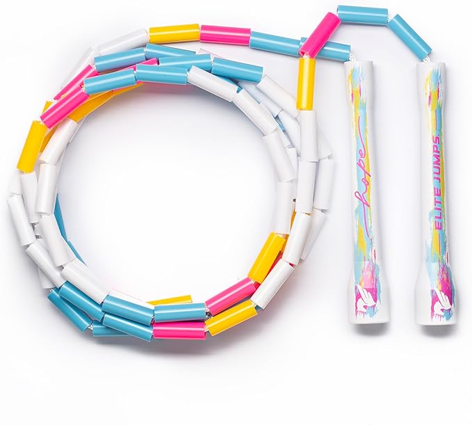 Elite Jumps - Do Hard Things 1” Beaded Jump Ropes - Strong & Durable Materials - Resize & Adjust - Fitness & Cardio Training - Improve Rhythm, Speed, Agility-StrideForce Fitness