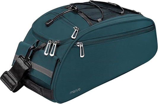 MOSISO Bike Rack Bag, Waterproof Bicycle Trunk Pannier Rear Seat Pouch Cycling Bike Carrier Backseat Storage Luggage Saddle Shoulder Bag-StrideForce Fitness