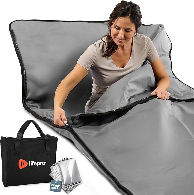 LifePro RejuvaWrap Infrared Sauna Blanket for Detox & Relaxation – Available in 5 Colors & 3 Models – Portable Far Infrared at Home Sauna for Muscle Relief, Circulation & Recovery – 9 Heat Levels-StrideForce Fitness