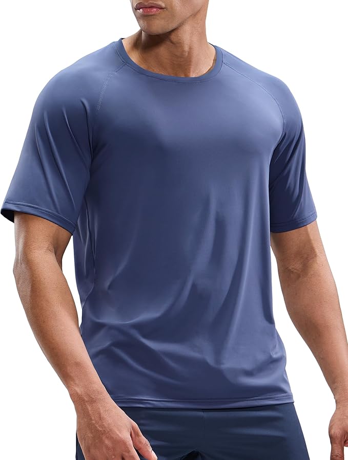 MIER Men's Dry Fit Workout T-Shirts Athletic Running Tee Short Sleeve Crew Neck Gym Tops, Polyester, Moisture Wicking-StrideForce Fitness