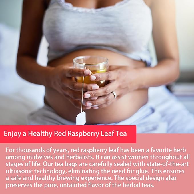 Samcci - Raspberry Leaf Tea Bag, 40 Teabags - Natural Pregnancy Tea - Pure Red Raspberry Leaf Herbal Tea - Help Childbirth & Support Menstrual - Non-GMO - Caffeine-free-StrideForce Fitness